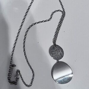 Adjustable Silver Color Pendant Necklace New Without Tags